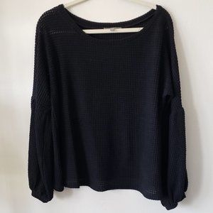 Anthropologie Black Knit Top